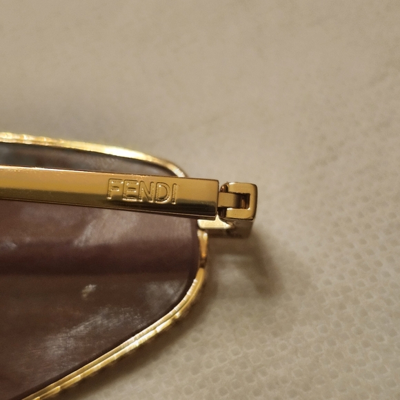 Fendi FF 60mm Cat Eye Sunglasse In Shiny Endura Gold/Brown main image 9